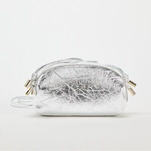 NWOT Zara Metallic Crossbody Bag
